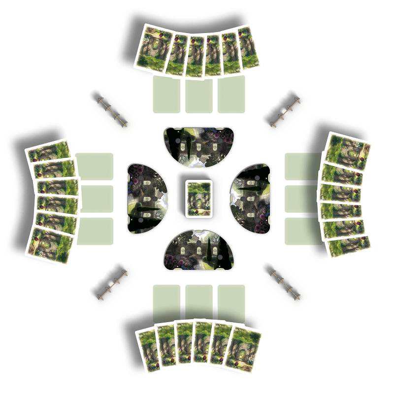 Karty z gry planszowej Tajemniczy ogród
